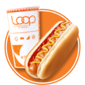 Loop Soda and Hotdog