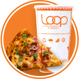 Enjoy Pizza and a Soda at Loop Kitchen