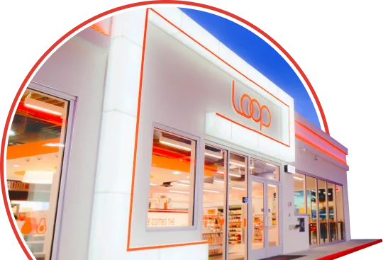 Front of a Loop Neighborhood Market store